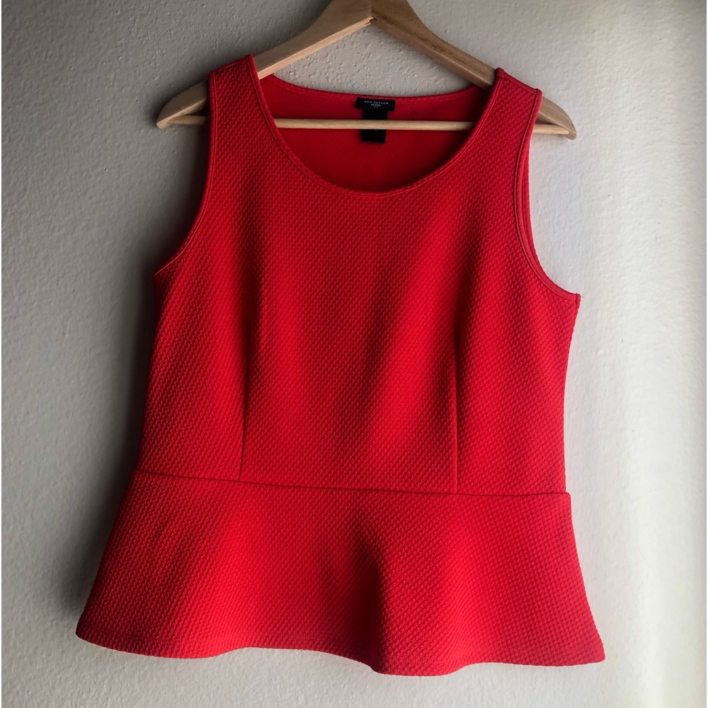 Ann Taylor Red Blouse Size LP